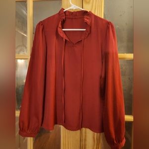 Med blouse, burgandy